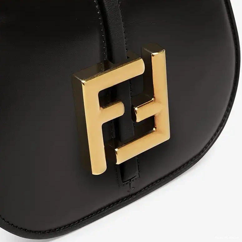 Affordable Leather Bag C'mon Black In Mini Fendi Calf 0404 HOT SALE